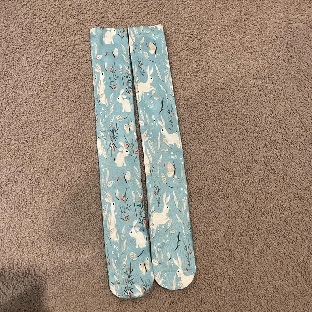 Rabbit/ Bunnies casual knee high socks/ leg warmer/ boot socks for girls